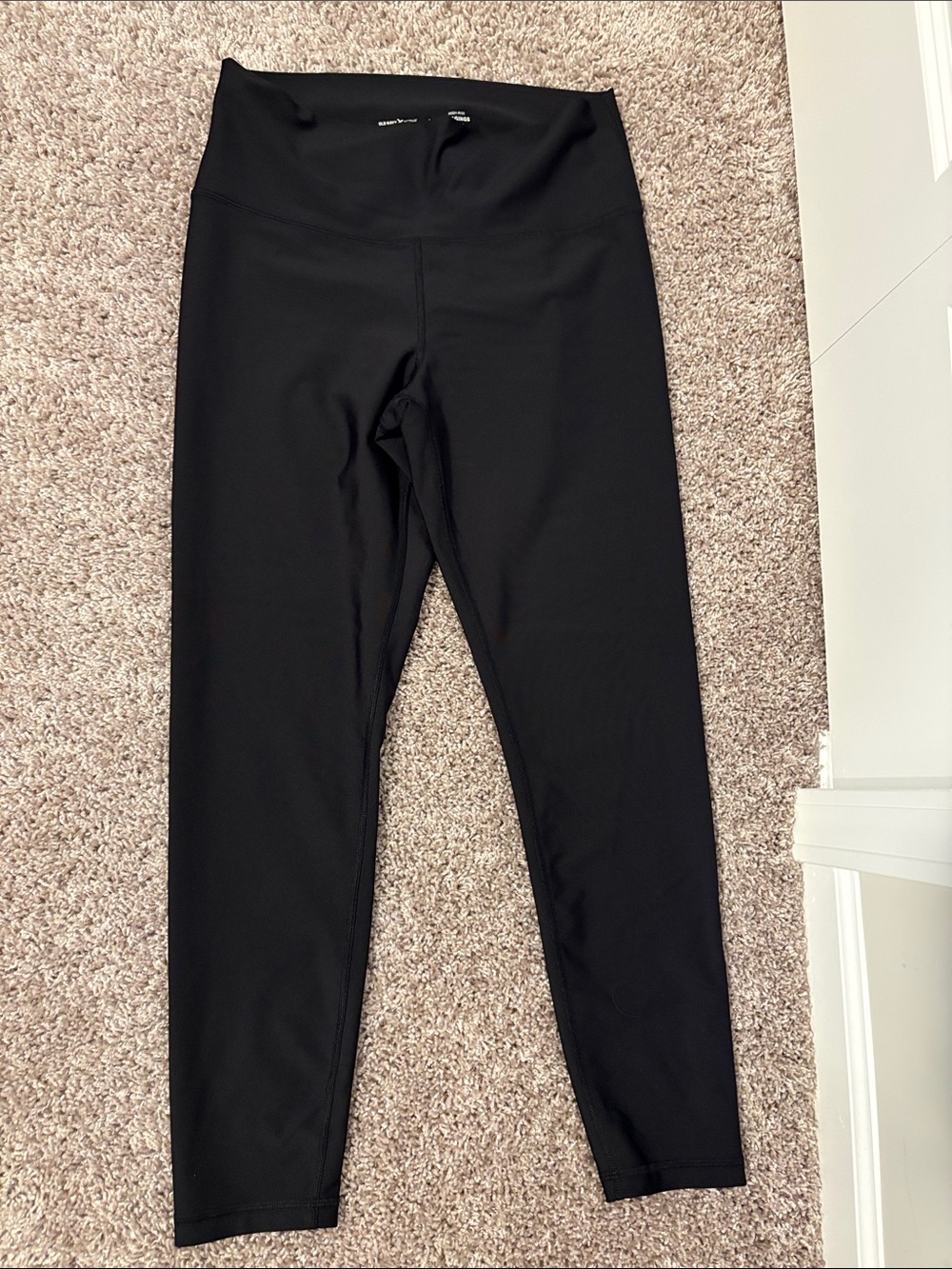Women’s High-Waist Black Active Leggings 3/4 length